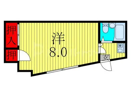 佐藤ビル(1K/1階)の間取り写真