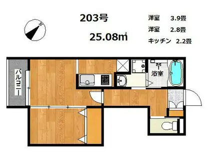 MAGNOLIA(2K/2階)の間取り写真