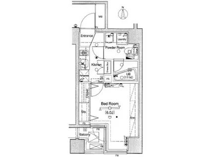 ブライズ三軒茶屋(1K/2階)の間取り写真