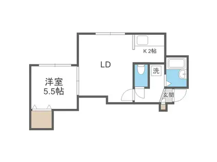 メゾンドゥレファ(1LDK/2階)の間取り写真