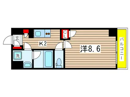 スカール千葉みなと(1K/7階)の間取り写真