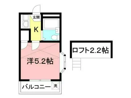 ダイバーシティ荻窪(1K/1階)の間取り写真