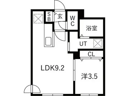 ONE-SOEN(1LDK/3階)の間取り写真