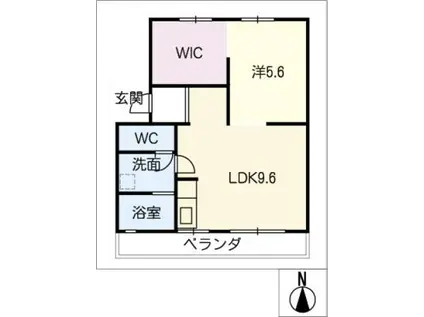 ロンサール高間(1LDK/3階)の間取り写真