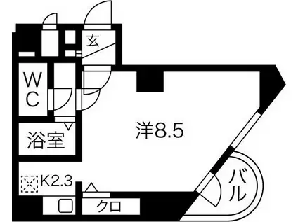 ベルヴィコート豊平IV(1K/7階)の間取り写真