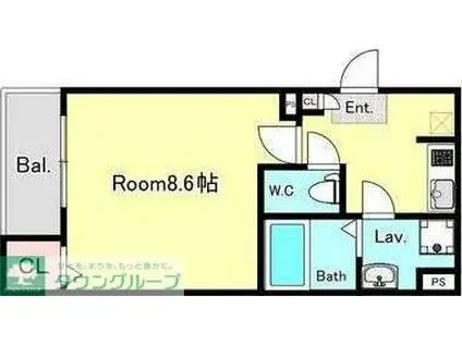 さいたま市見沼区島町1199Z-MAISON(1K/2階)の間取り写真