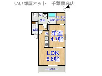 グレースコート(1LDK/2階)の間取り写真