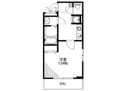 ワンズステージ上落合Ⅴ(1K/1階)の間取り写真