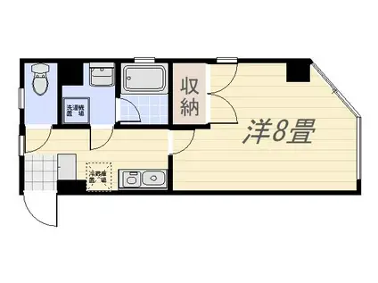 エミネンス弐番館(1K/3階)の間取り写真