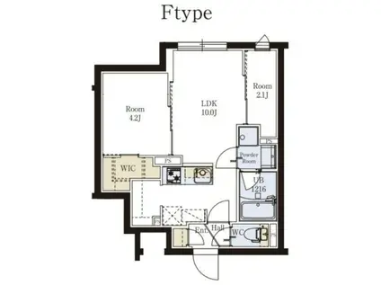 プロスタイルウェルス東武練馬II(2LDK/1階)の間取り写真