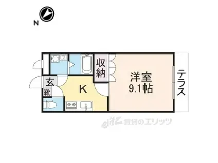 シャルムスクエア(1K/2階)の間取り写真