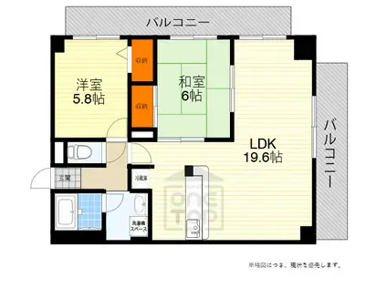 アロンジェヴィラージュ(2LDK/5階)の間取り写真