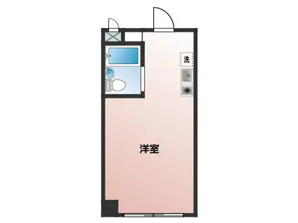 ブリッジワン(ワンルーム/3階)の間取り写真