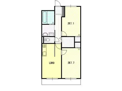 アーバンコート(2LDK/2階)の間取り写真