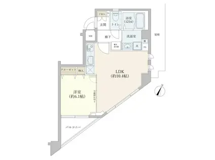 ダイナシティ明大前(1LDK/2階)の間取り写真