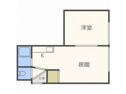 キラメック北15条(1LDK/3階)の間取り写真