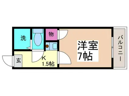 ハイネスト今井II(1K/4階)の間取り写真