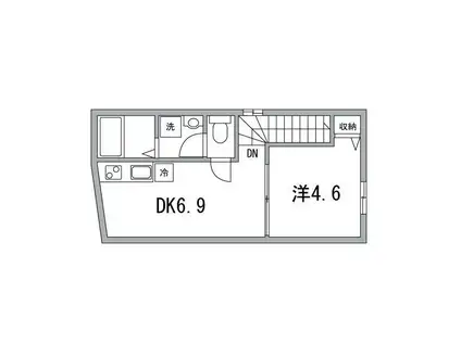 メゾン・ベテルギウス(1DK/1階)の間取り写真