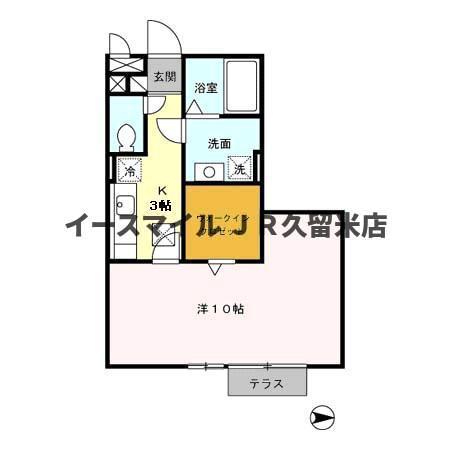 グランシャリオ21(1K/1階)の間取り写真