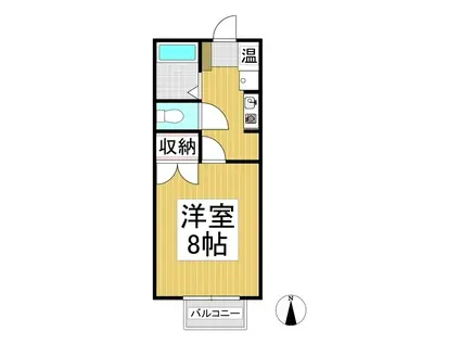 Nフラット(1K/2階)の間取り写真