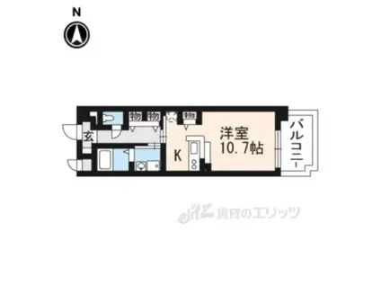 ソレアード小柳(ワンルーム/3階)の間取り写真