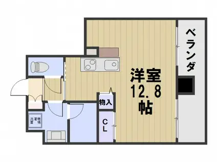 レガーロ大津なぎさ公園(ワンルーム/6階)の間取り写真