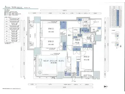 グランドメゾン名古屋駅(3LDK/10階)の間取り写真