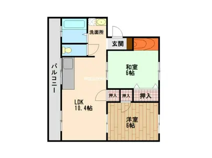 コォーリングマンション II(2LDK/2階)の間取り写真