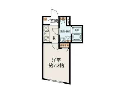 MEGURO EDGE (1K/2階)の間取り写真