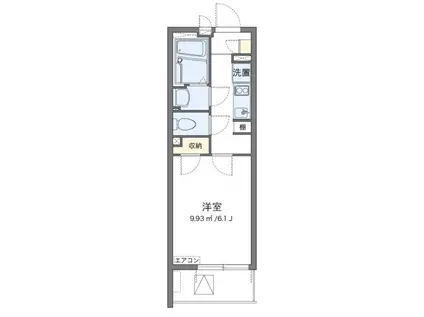 クレイノ栞(1K/2階)の間取り写真