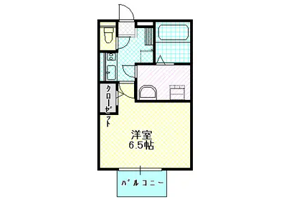 セジュールMARUGEN(1K/1階)の間取り写真