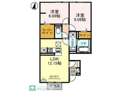 LA POMODORO B(2LDK/1階)の間取り写真