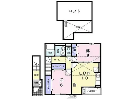 NOURISH COSIYO(2LDK/2階)の間取り写真