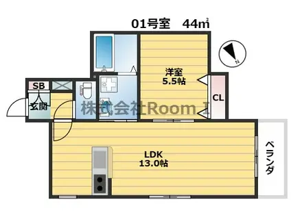 シャンヴェール・旭化成ヘーベルメゾンHEBEL HAUS(1LDK/2階)の間取り写真