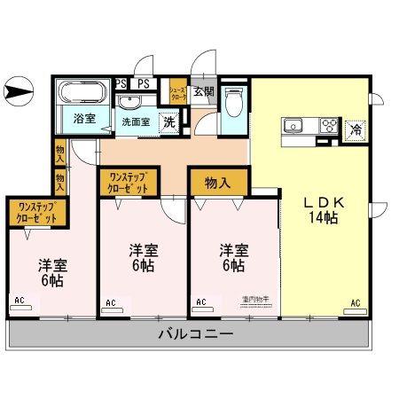 グランエステート奈良(3LDK/3階)の間取り写真