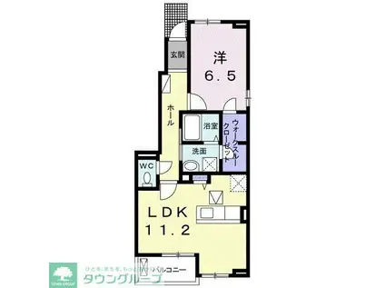 フォンテーヌII(1LDK/1階)の間取り写真