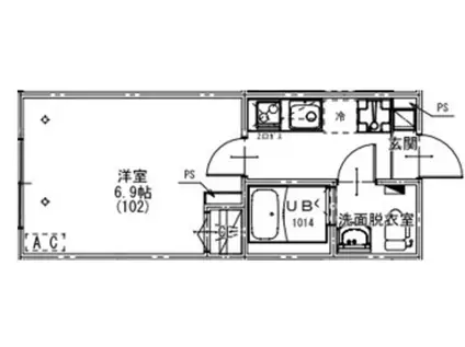 KEIAI RESIDECE北習志野(1K/1階)の間取り写真
