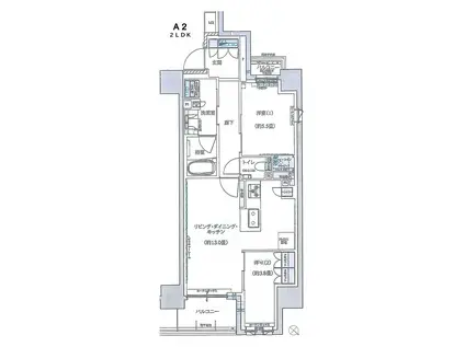 BRILLIA月島四丁目(2LDK/8階)の間取り写真