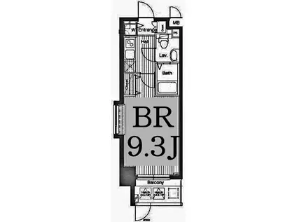 グランド・ガーラ横浜伊勢佐木町(1K/7階)の間取り写真