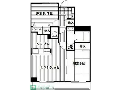 エテルニテ(2LDK/1階)の間取り写真