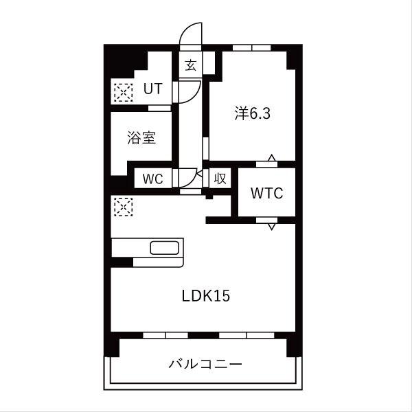 Y&M 祇園(1LDK/5階)の間取り写真