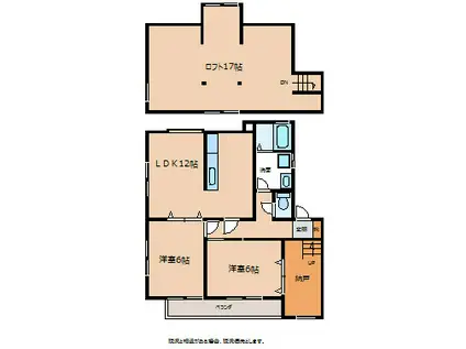 下田ハイツ飯沼(2SLDK/2階)の間取り写真