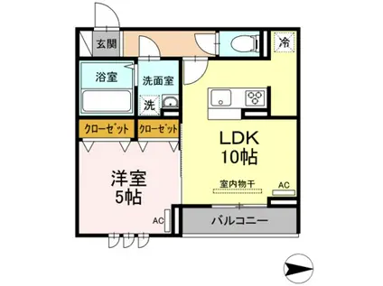 ロイジェント井荻C棟(1LDK/3階)の間取り写真