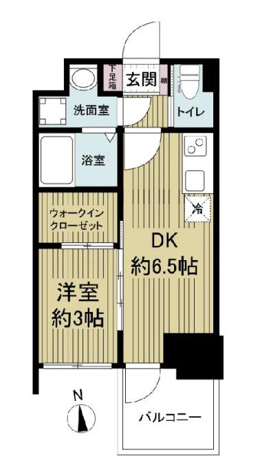 セレニテ堺筋本町リアン(1DK/13階)の間取り写真