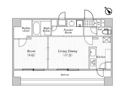 BLANCIEL南蒲田(1LDK/10階)の間取り写真