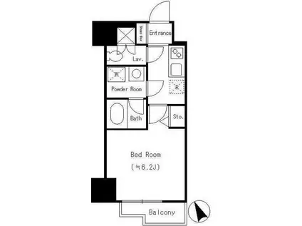 DORMOUSE FINE(1K/5階)の間取り写真