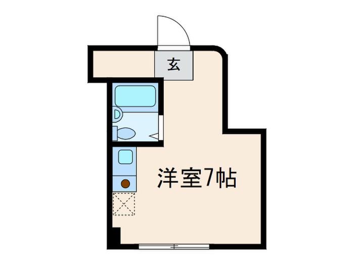 ドミー経堂(ワンルーム/1階)の間取り写真