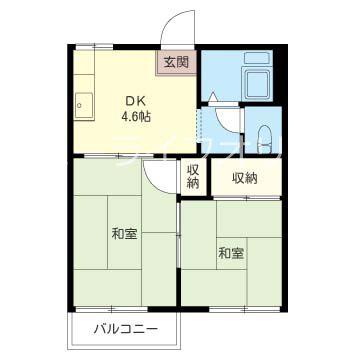 第2STメゾン(2K/2階)の間取り写真