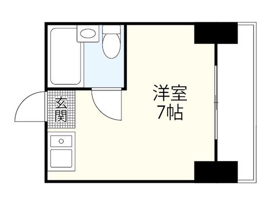 Mビル(ワンルーム/4階)の間取り写真