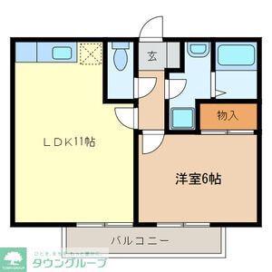 ラベーテ(1LDK/2階)の間取り写真